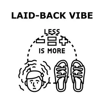 Laid back vibe finding less is more concept Stock Illustration