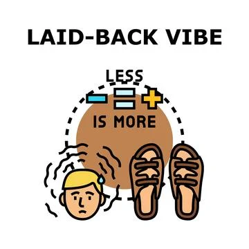Laid back vibe finding less is more concept Illustrazione stock