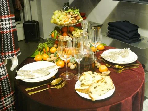 Laid table Stock Photos