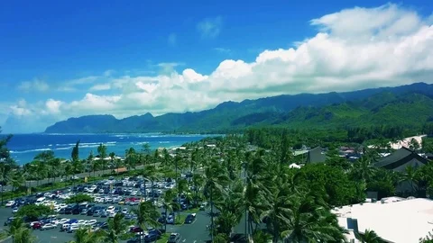 LAIE - AUG 12, 2017:  Polynesian Cultural Center. Aerial view. Stockbeeldmateriaal 81144950