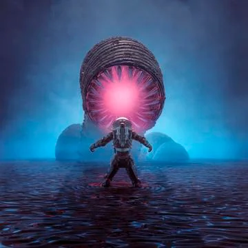 Lair of the monster Illustrazione stock