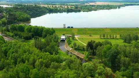 Lake from above. Stock Footage 131957252
