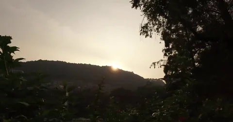 Lake Ad Excellectiam CUHK Sunset Tracking Right Stock Footage 69199976