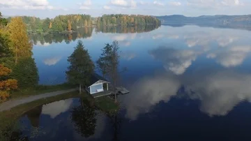 Lake aerial Stock Footage 85469654