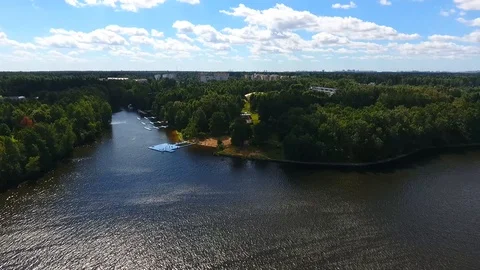 Lake  aerial Video stock 93760923