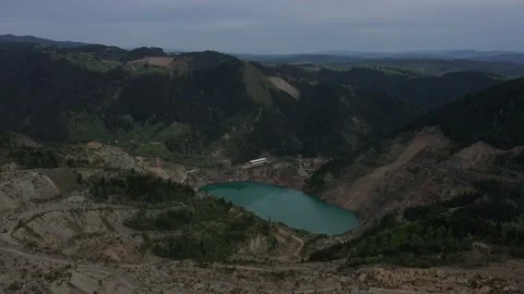 Lake Aerial Nature Stock Footage