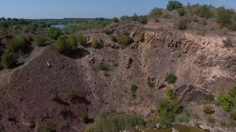 Lake in aerial view Stock Footage 90999975