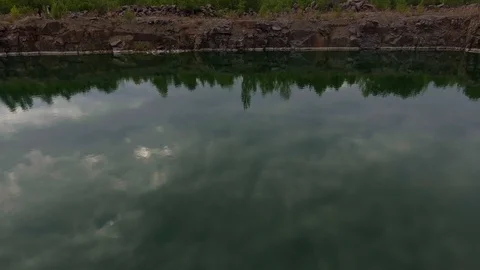 Lake in aerial view Stock Footage 91034183