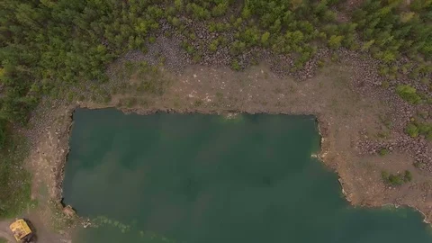 Lake in aerial view Stock Footage 91700387