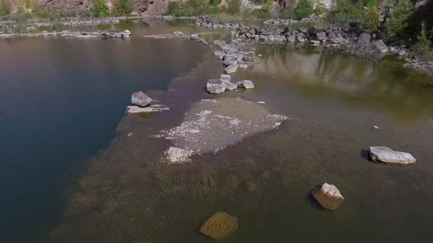 Lake in aerial view Stock Footage 91748749