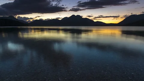 Lake after sunset time lapse Stock Footage 138317955