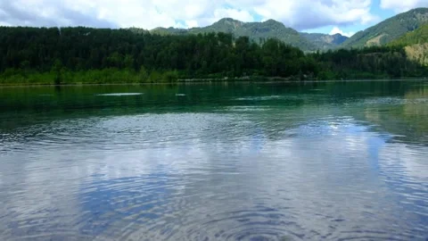 Lake almsee in upper austria Stock Footage 137687503