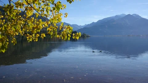 Lake in the Alps Stock Footage 67036624