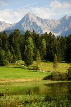 Lake in the alps Stock Photos
