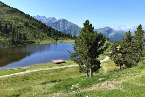 Lake in the Alps. Stock Photos