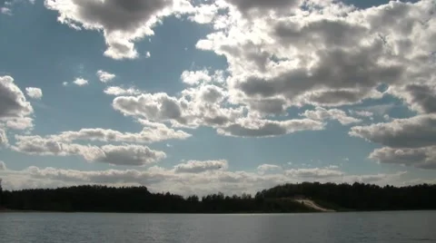 Lake And Clouds Stock Footage 5903173