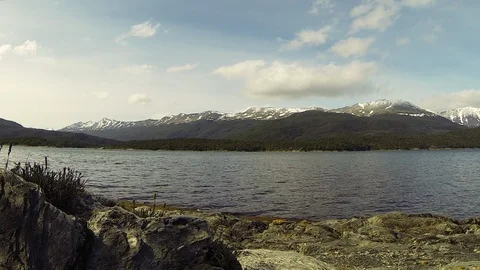 Lake and clouds main Stock Footage 100663125