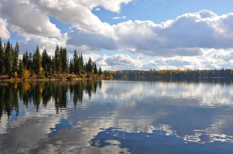 Lake and clouds Stock Photos