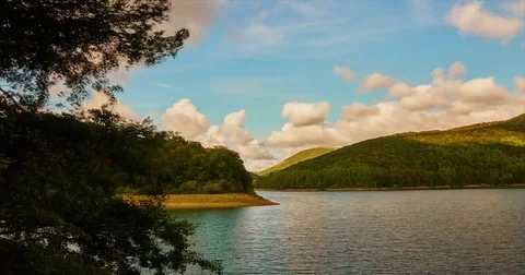 Lake and clouds spring time lapse  Stock Footage 82523193