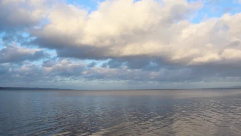 Lake and Clouds Time-Lapse Stock Footage 93781955