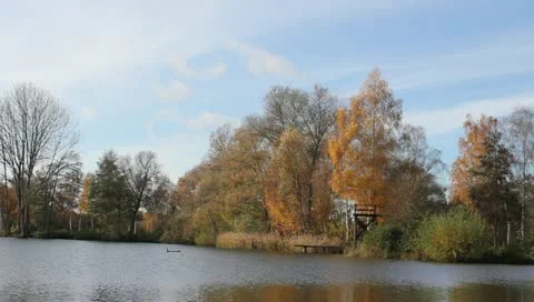 Lake and a cloudy sky 스톡 동영상 10857712