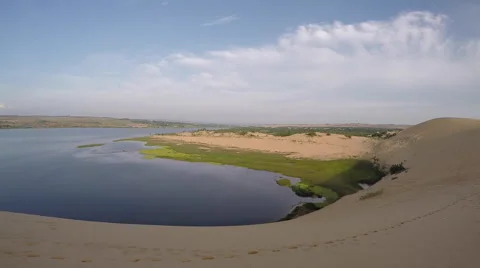 Lake and Desert Stock Footage 56353246