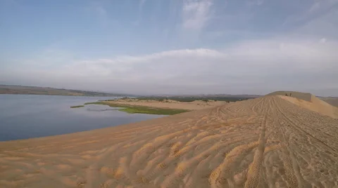 Lake and Desert Stock Footage 56354298