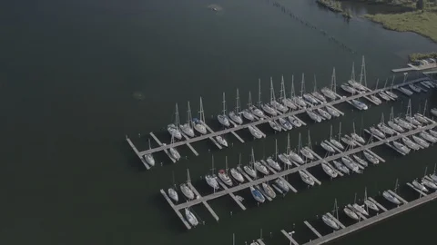 Lake and Docks Stock Footage 122094897