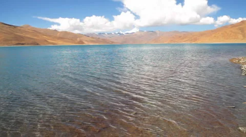 Lake and mountain - real time Stock Footage 1038555