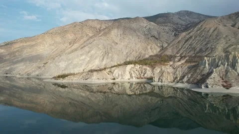 Lake and mountain reflection Stock Footage 258045861