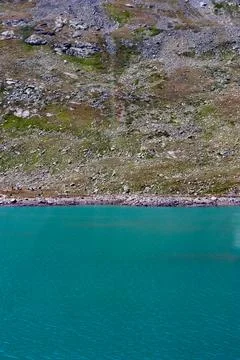 Lake and Mountain Split 库存照片