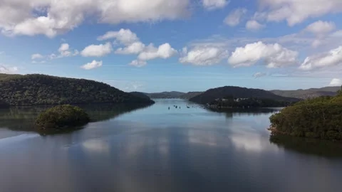 Lake and mountain view Stock Footage 337280482