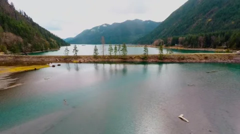 Lake and Mountains Stock Footage