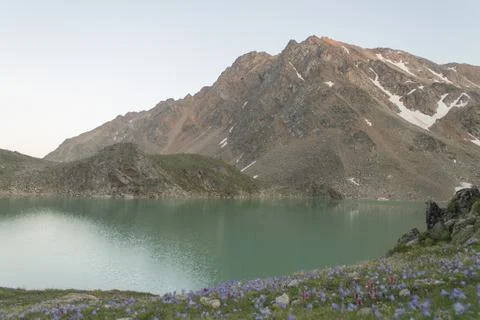 The lake and the mountains Stock Photos