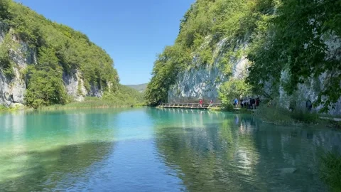 Lake And Path In Lower Plitvice Lakes National Park 8-Sept-2021 Stockbeeldmateriaal 162182123