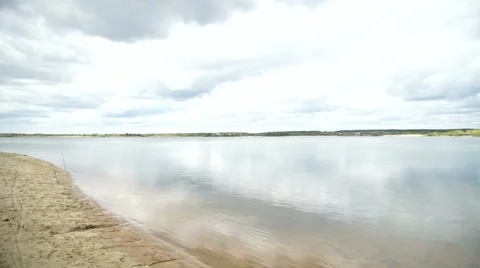 Lake and sky Video stock 55301098