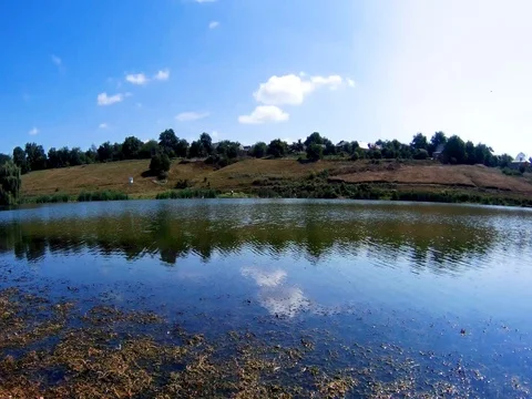 Lake and small waves Stock Footage 92732571