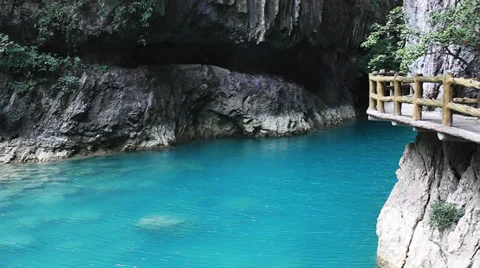 Lake and valley Stock Footage 31524835