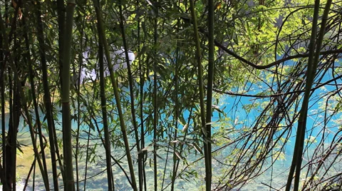 Lake and valley Stock Footage 31535485