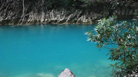 Lake and valley Stock Footage 31588936
