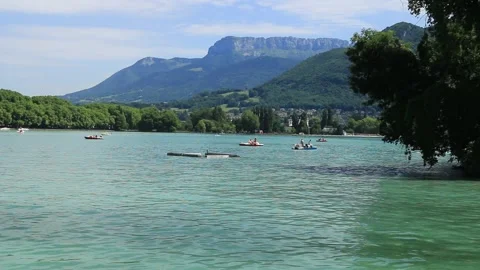 Lake Annecy. Stock Footage 136952698