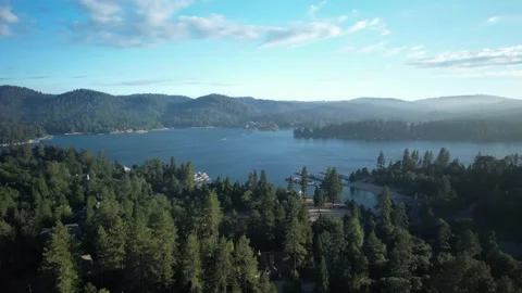 Lake Arrowhead Drone Stock Footage 247918262