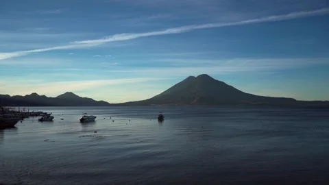 Lake Atitlan on a Clear Day Stock Footage 293747658