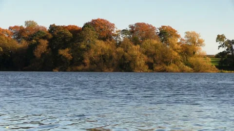 A lake in Autumn Stock Footage 32454674