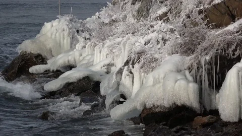 Lake Baikal in December Video stock 105648092