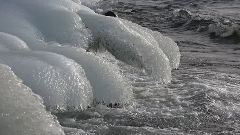 Lake Baikal in December Video stock 105648097