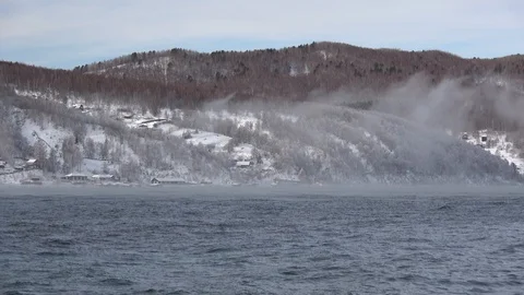 Lake Baikal in December Video stock 105648192