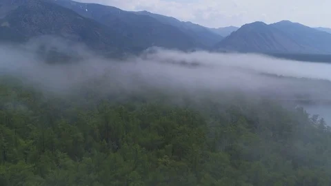 Lake Baikal. mountains. clouds 15 Stock Footage