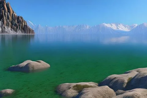 Lake Baikal in Russia Stock Illustration