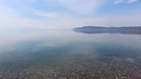 Lake Baikal in the spring Stock Footage 73659692